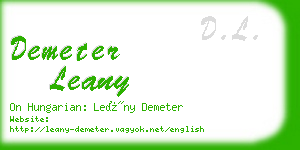 demeter leany business card